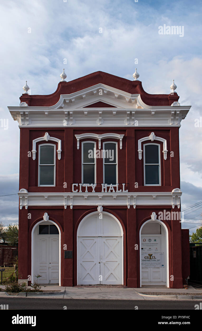 El Ayuntamiento de la ciudad. Tombstone Arizona, EE.UU. Foto de stock