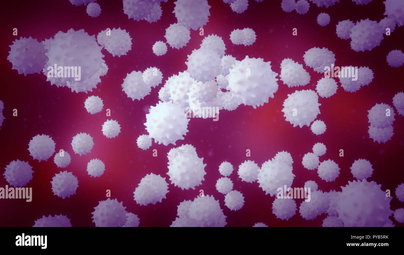 Ilustración 3D de glóbulos blancos Fotografía