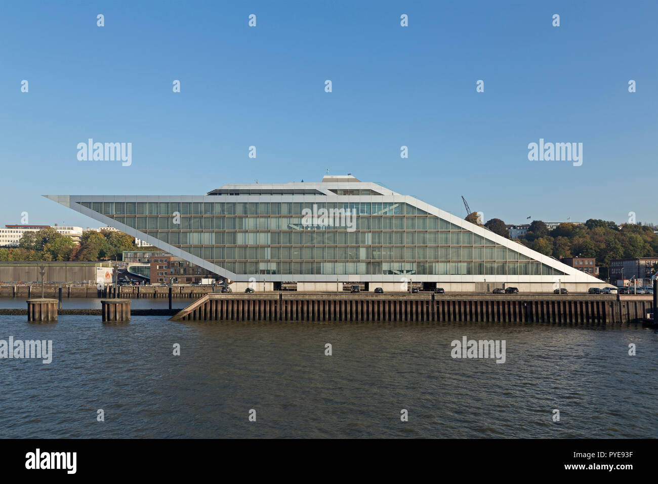 Edificio barrio Dockland, Puerto, Hamburgo, Alemania. Foto de stock
