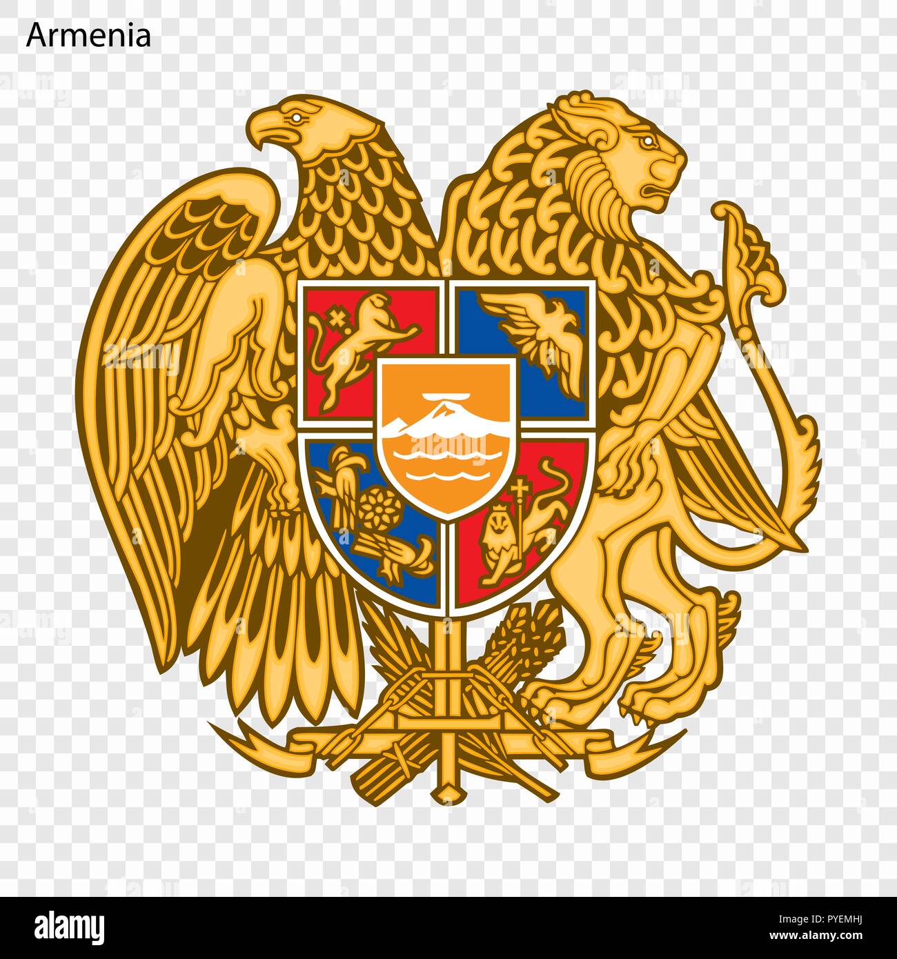 Símbolo de Armenia. Emblema nacional Imagen Vector de stock Alamy