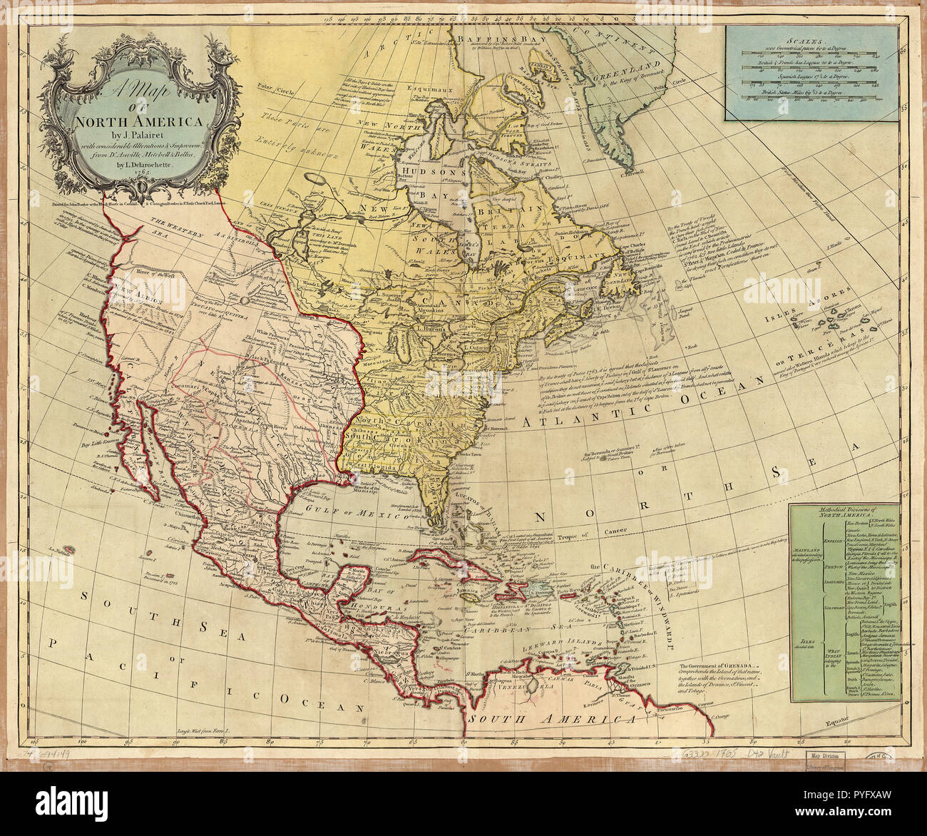 Mapas Antiguos De America - Vintage Mapas Mapas Antiguos Un Mapa De America Del Norte Ca 1765 Pyfxaw