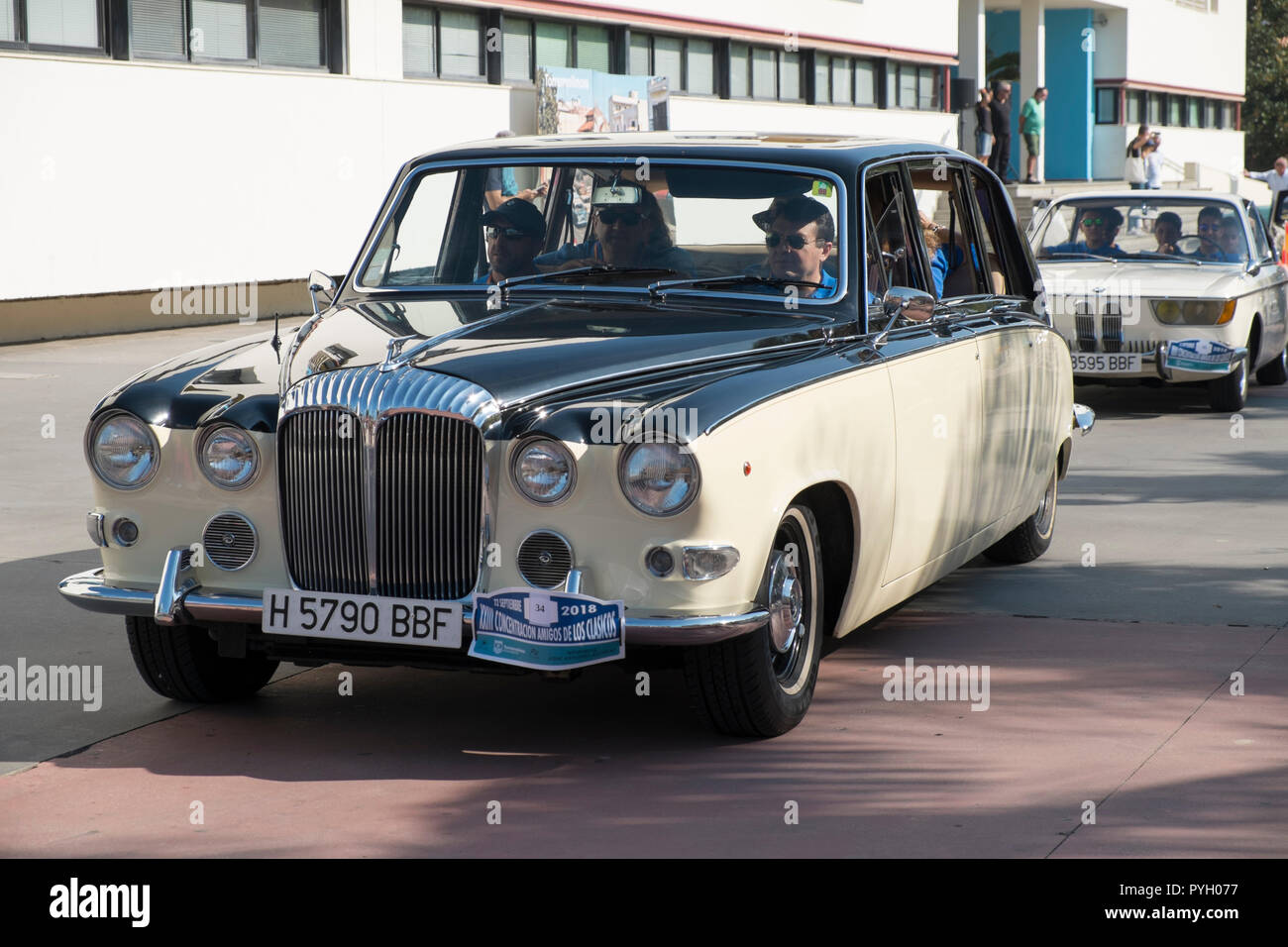 Daimler soberano. Reunión de coches clásicos en Torremolinos, Málaga, España. Foto de stock