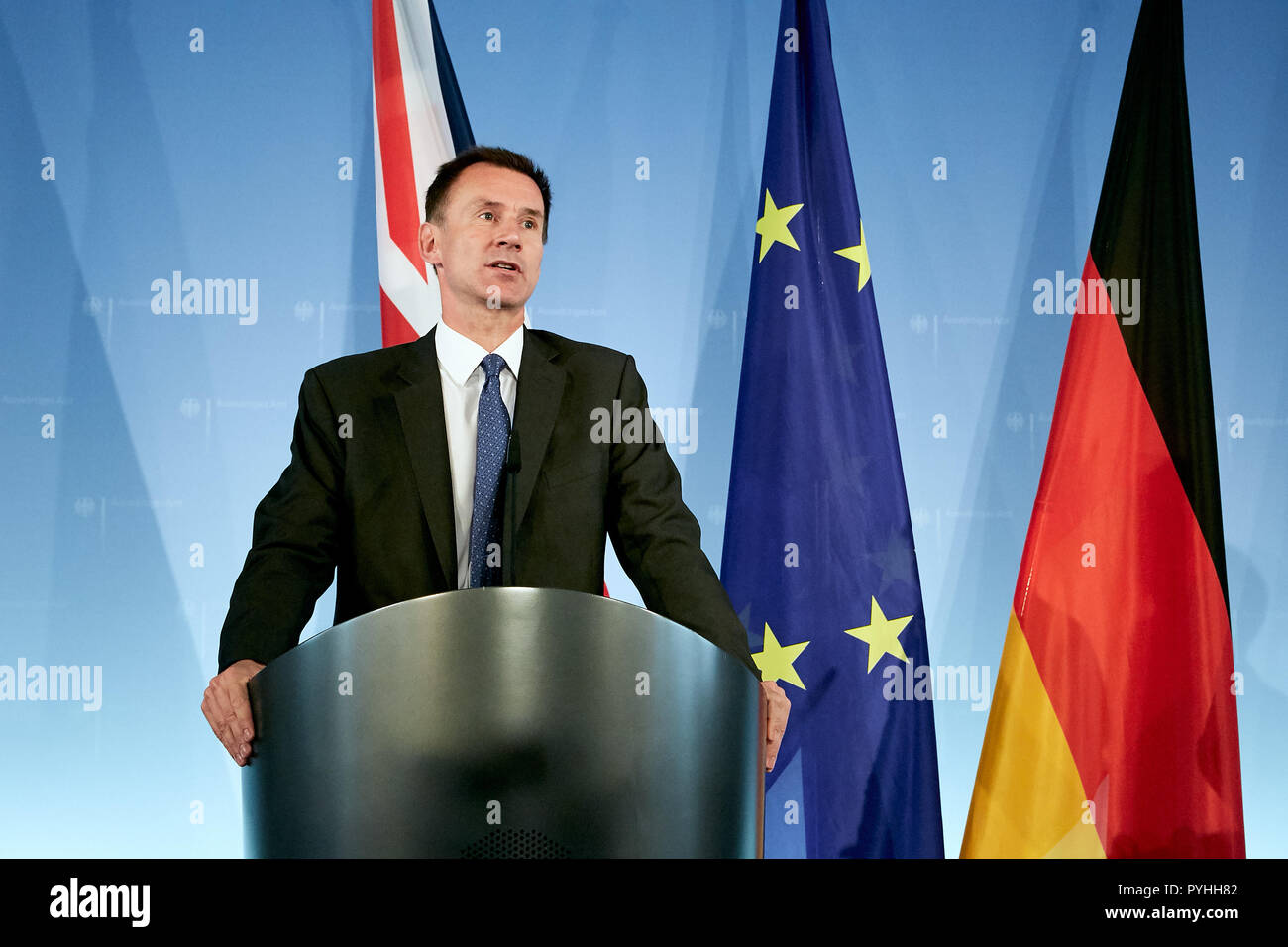 Berlín, Alemania - El Ministro de Asuntos Exteriores británico, Jeremy Hunt. Foto de stock