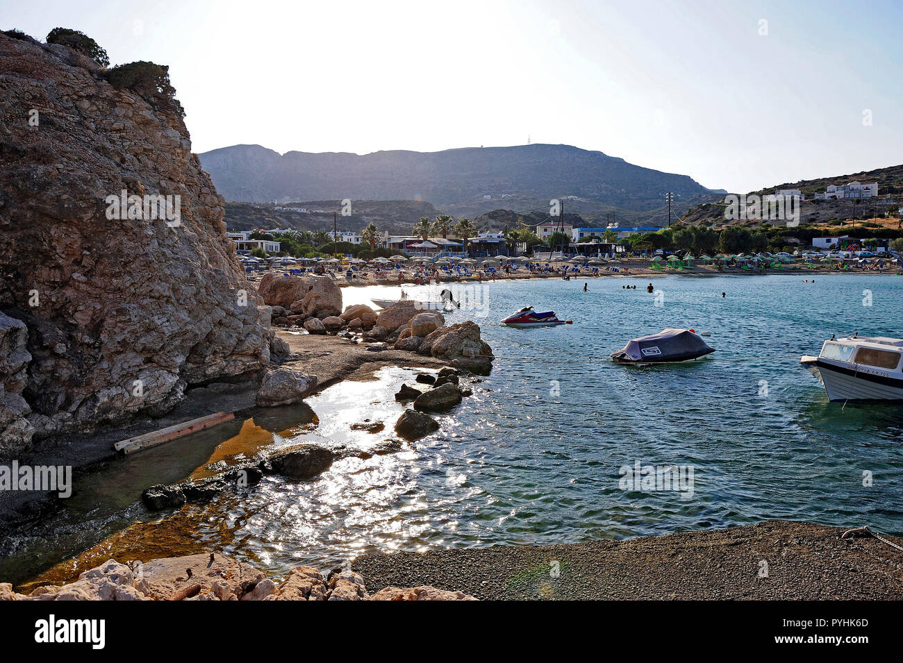 Grecia, Karpathos resort turístico Amopi Foto de stock