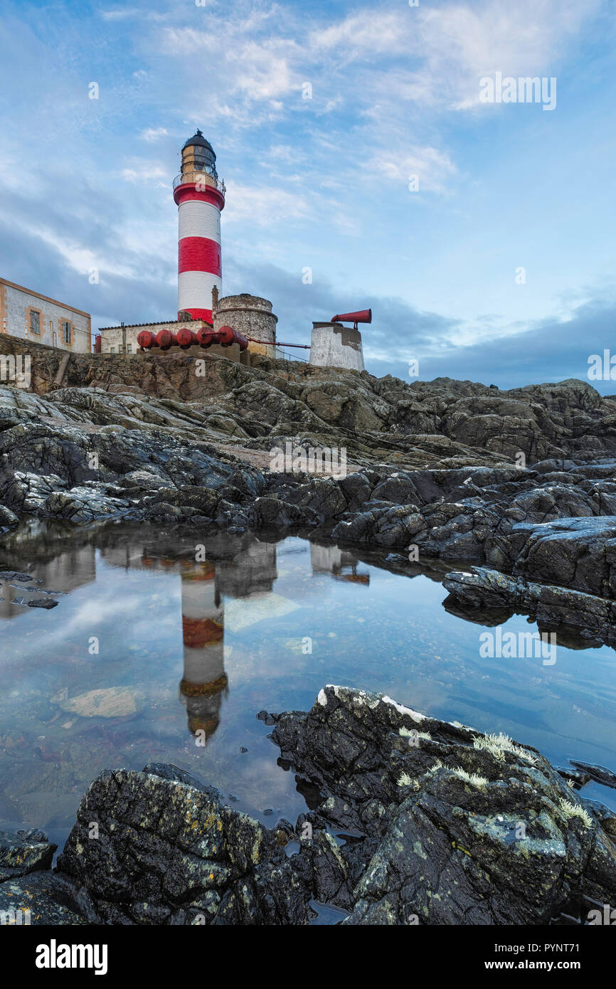 Faro de Eilean Glas, Isla de Scalpay, Hébridas Exteriores, Escocia Foto de stock