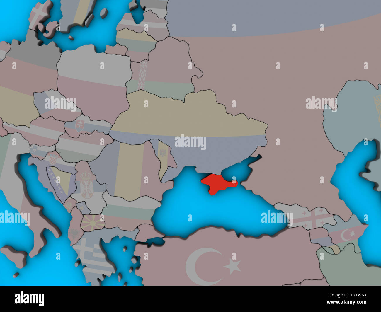 Península de crimea mapa fotografías e imágenes de alta resolución ...