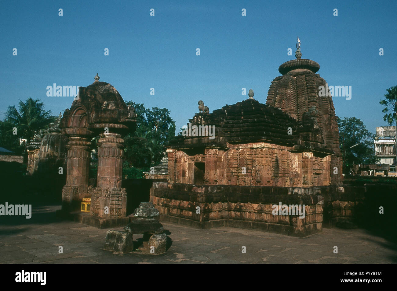 Vista del templo de Mukteshwar y Torana, Bhubaneswar, Orissa, India, Asia Foto de stock