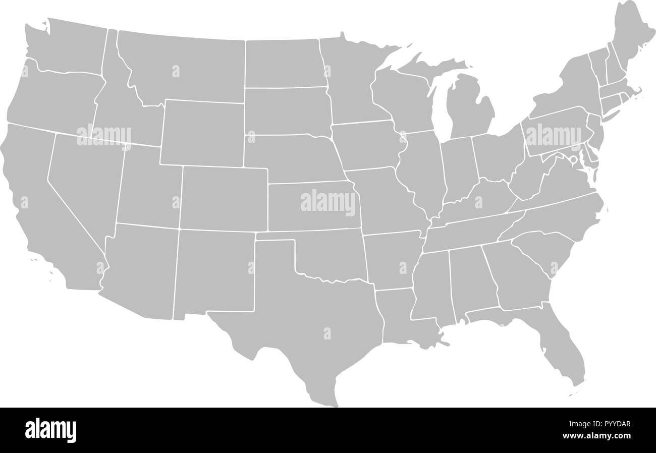 Estados Unidos Mapa Vectorial Imagen Vector De Stock Alamy 1477