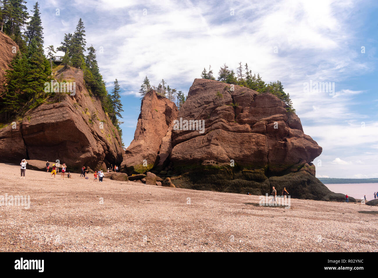 Hopewell Rocks, Río de Chocolate, la Bahía de Fundy, New Brunswick