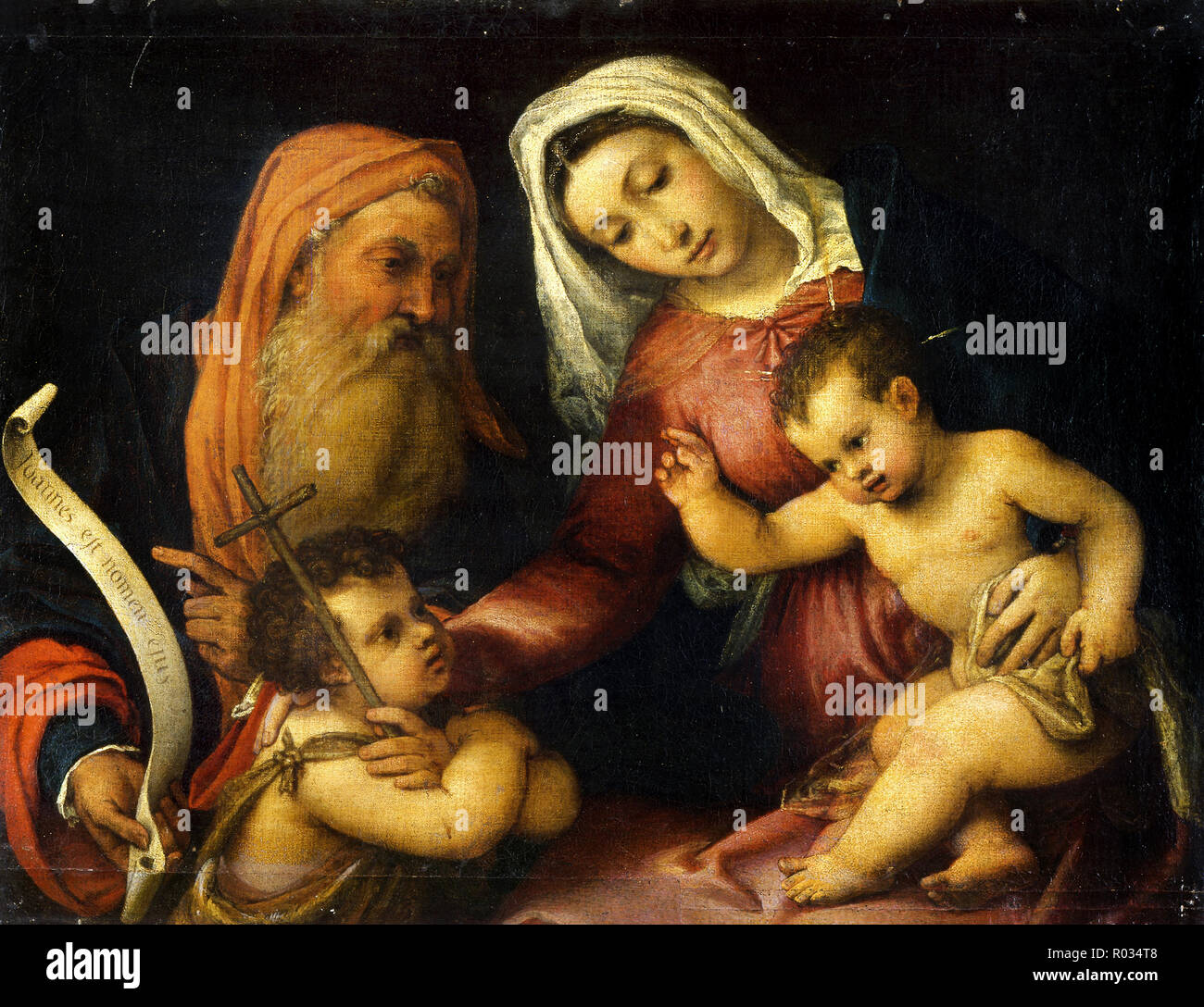 Lorenzo Lotto La Virgen Y El Nino Con Los Santos Zacarias Y Juan El Bautista 1546 Oleo Sobre Panel Museo Poldi Pezzoli Milan Italia Fotografia De Stock Alamy