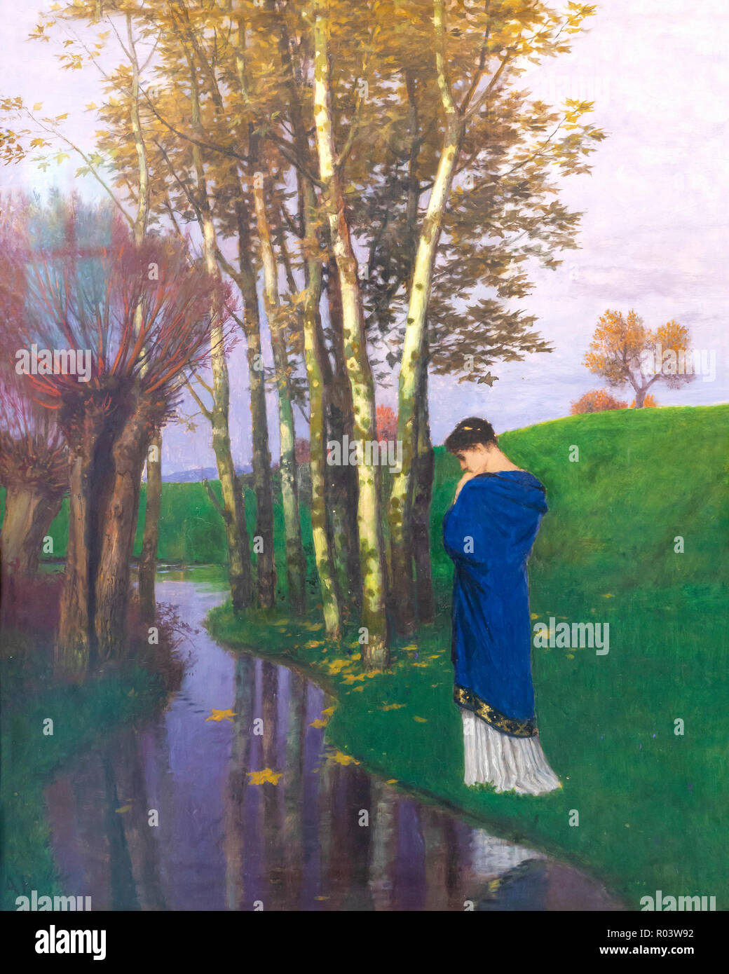 Pensamientos de otoño, Arnold Bocklin, 1886, Kunsthaus de Zurich, Zurich, Suiza, Europa Foto de stock