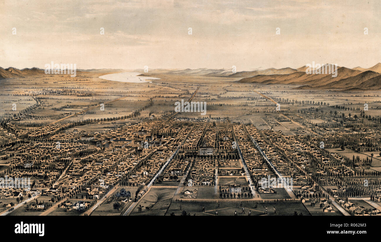 Ciudad de San José, California, 1875 Foto de stock