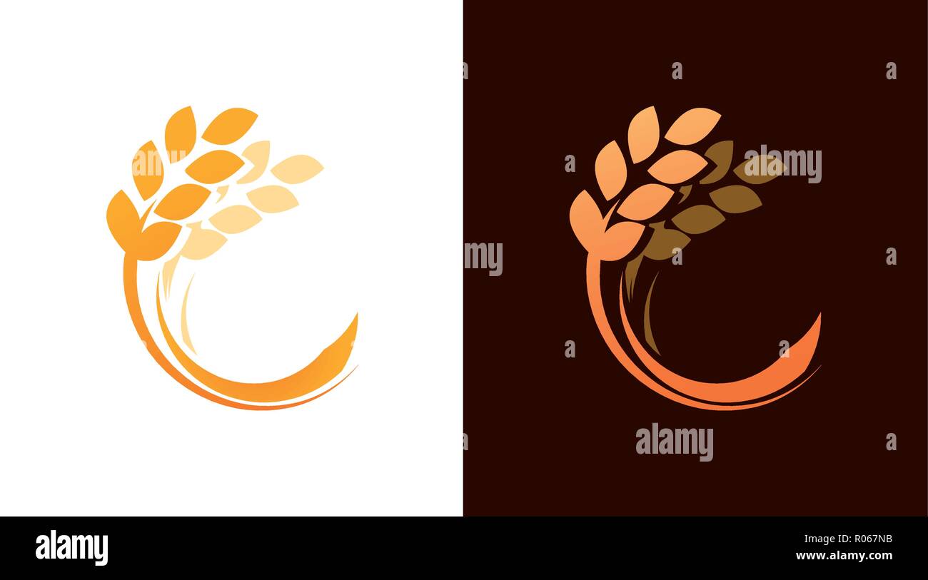 Espiga de trigo logotipo para panadería o cosecha de la empresa