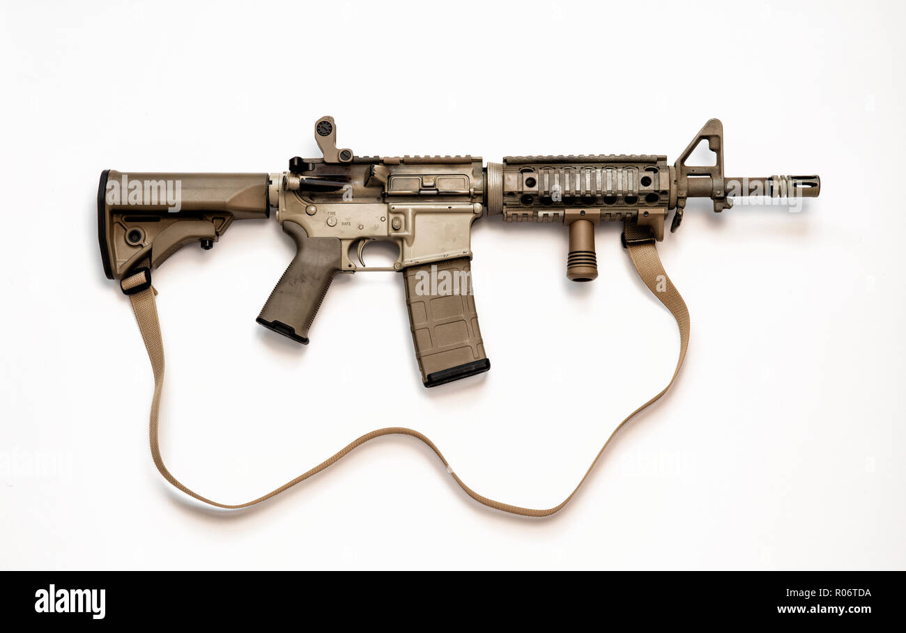 Rifle de asalto AR-15, también conocida como la carabina M4 septadas en  calibre 5,56 mm (.223 Fotografía de stock - Alamy
