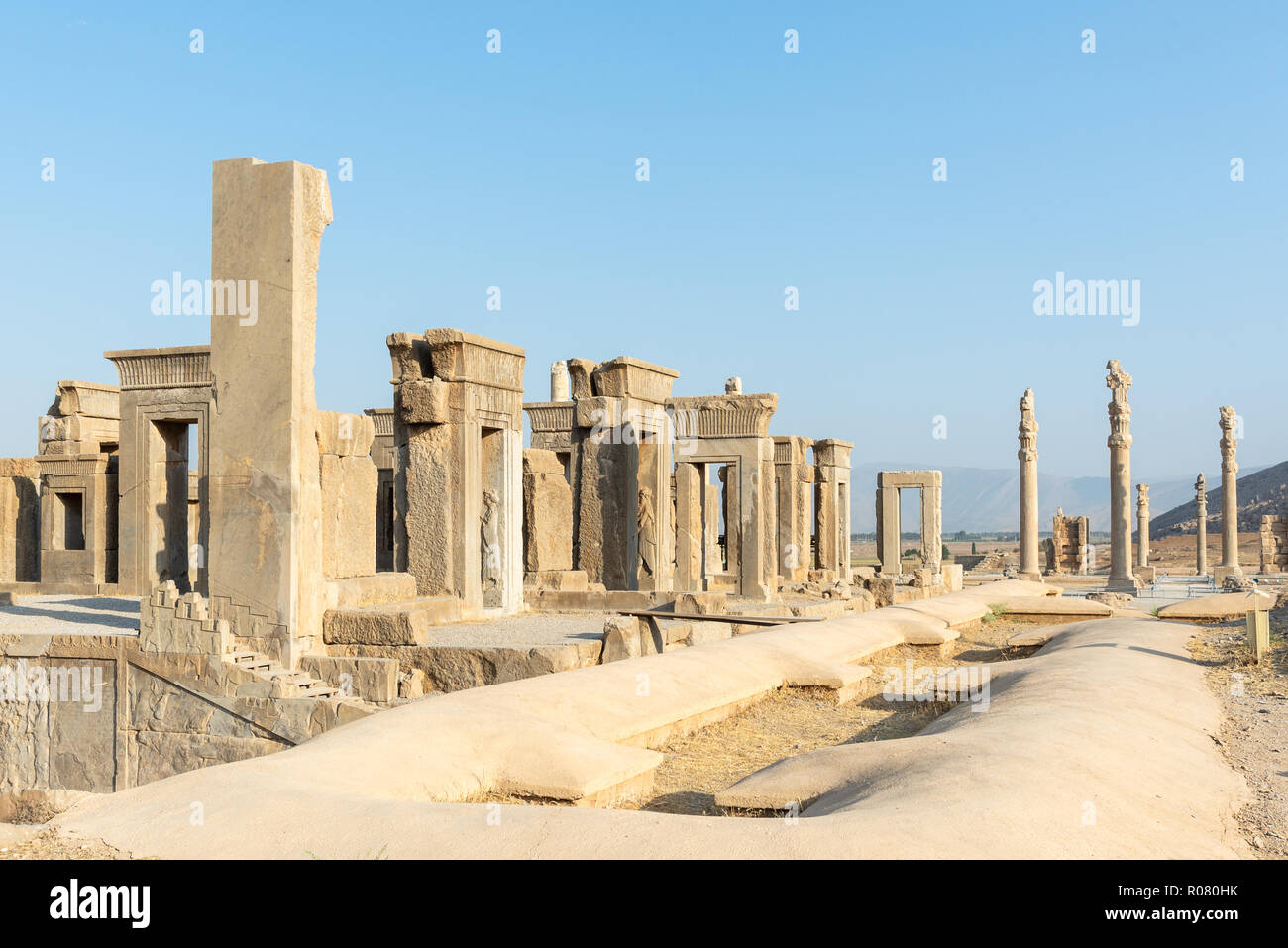 Las antiguas ruinas de Persépolis, Irán - uno de los sitios del patrimonio mundial de la UNESCO Foto de stock