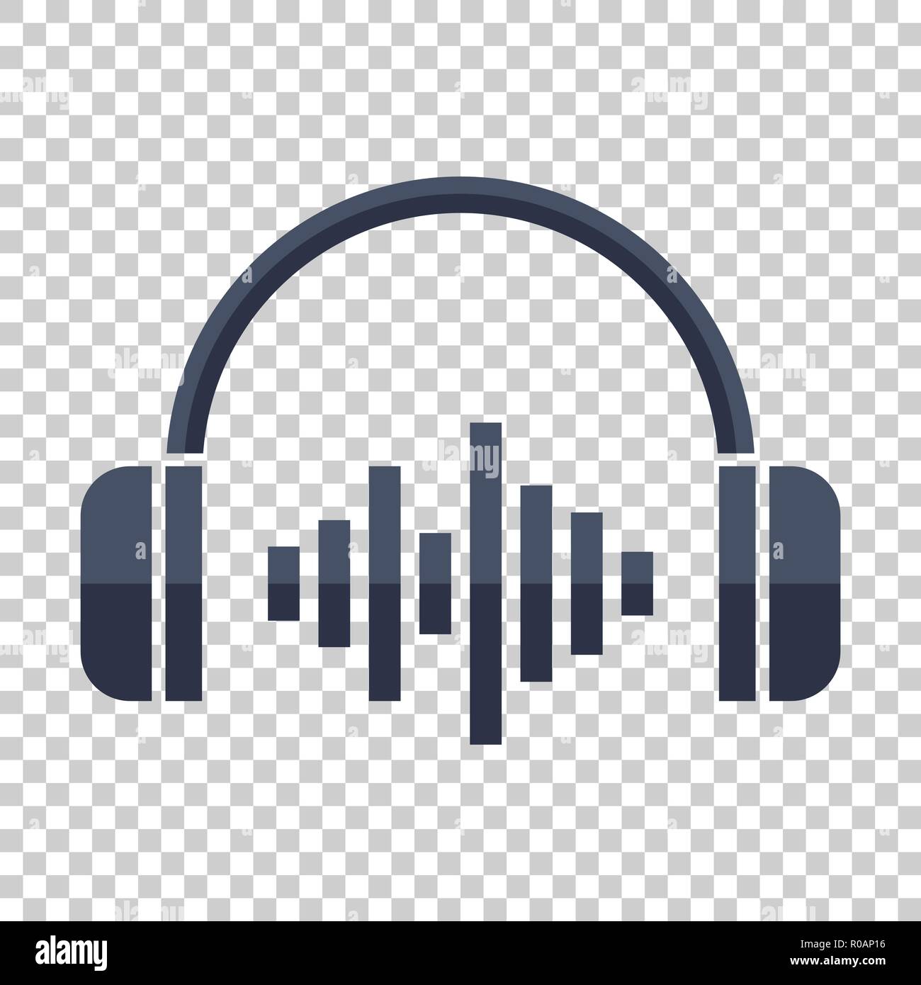 Icono de auriculares de tipo plano. Auriculares ilustración vectorial sobre  el aislamiento del fondo. Concepto de negocio gadget de audio Imagen Vector  de stock - Alamy