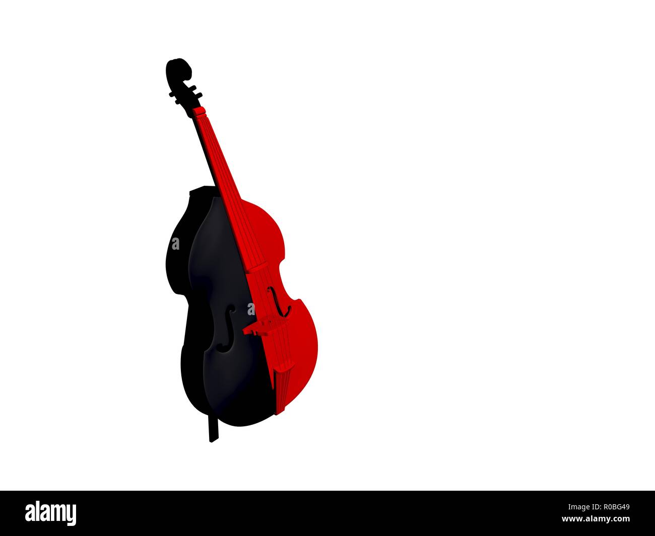 3D Render de bass guitar Foto de stock