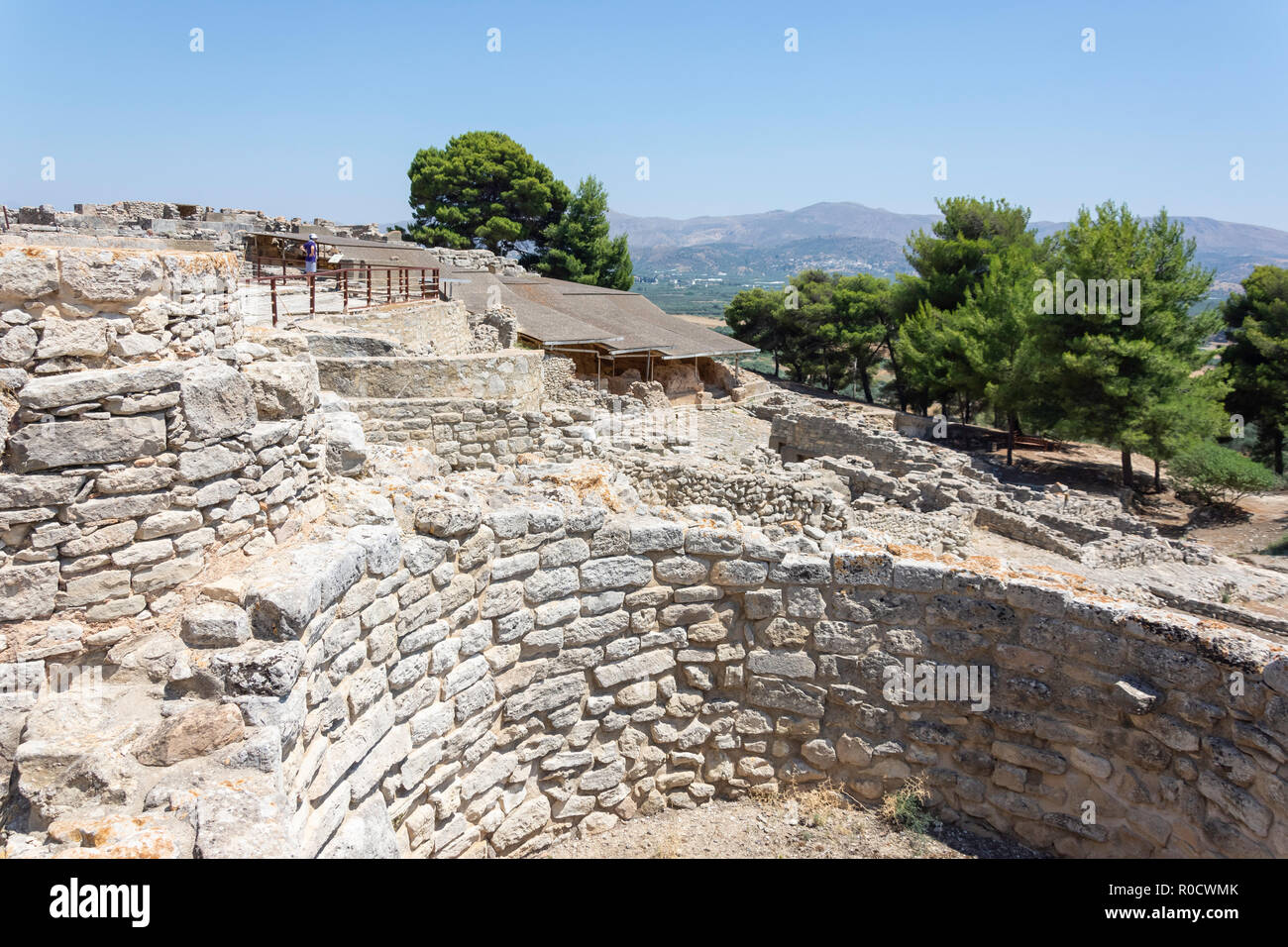 Los Kouloures, Festos (Phaestus) sitio arqueológico de la Edad del Bronce, Faistos, Región Irakleio, Creta (Creta), Grecia Foto de stock