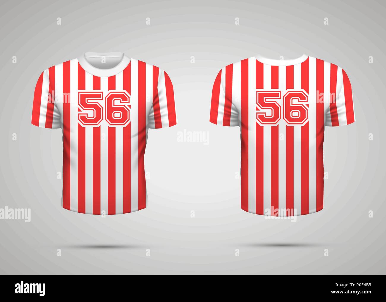 polera blanca con rayas rojas