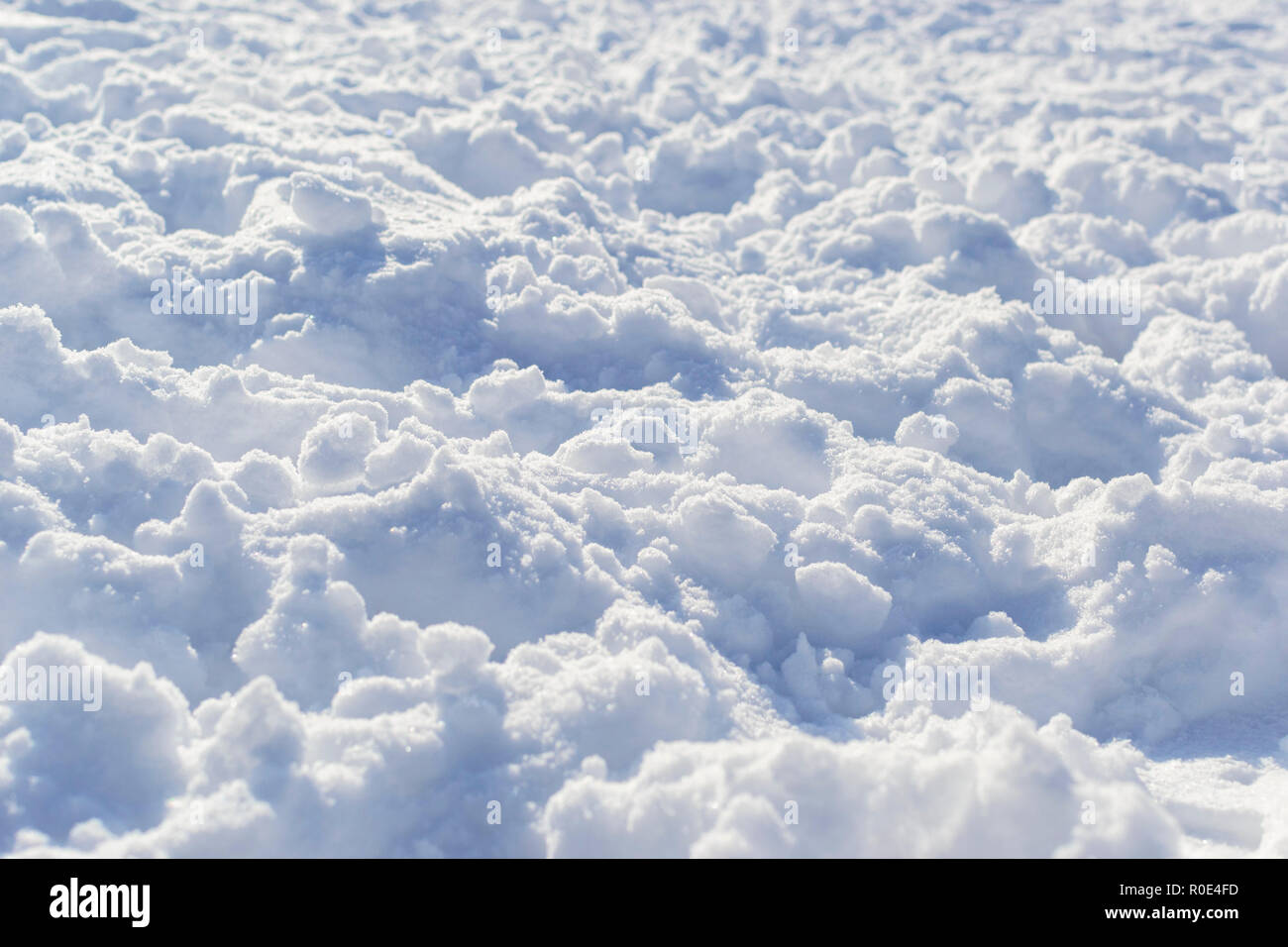 Montón de nieve profunda textura en perspectiva de invierno Foto Foto de stock
