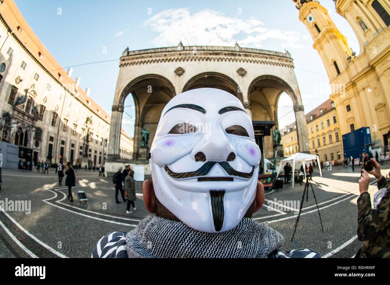 Munich Baviera Alemania. 5 nov 2018. Un participante de la