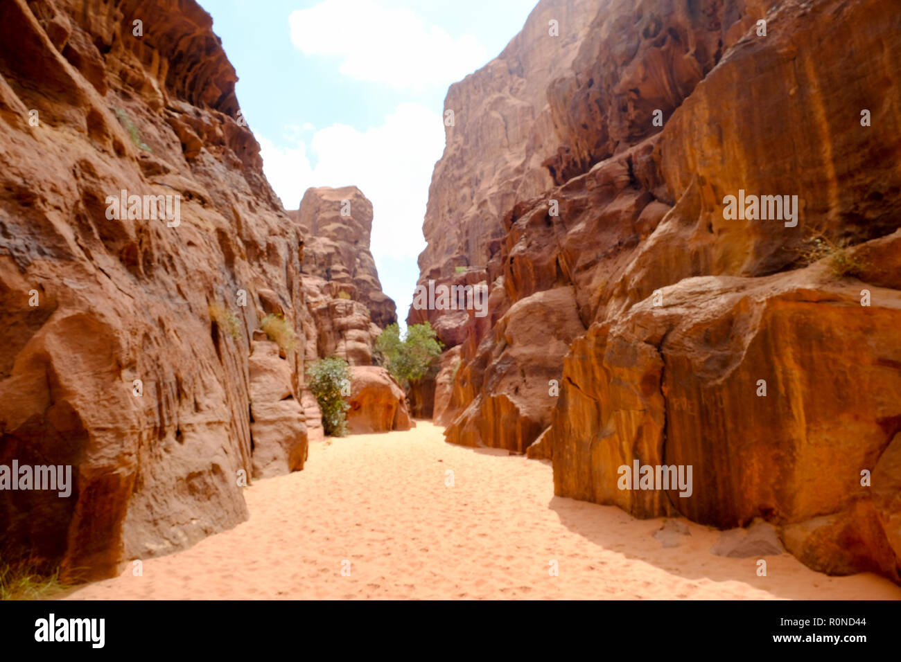 El desierto de Jordania de Wadi Rum o el Valle de la luna Foto de stock