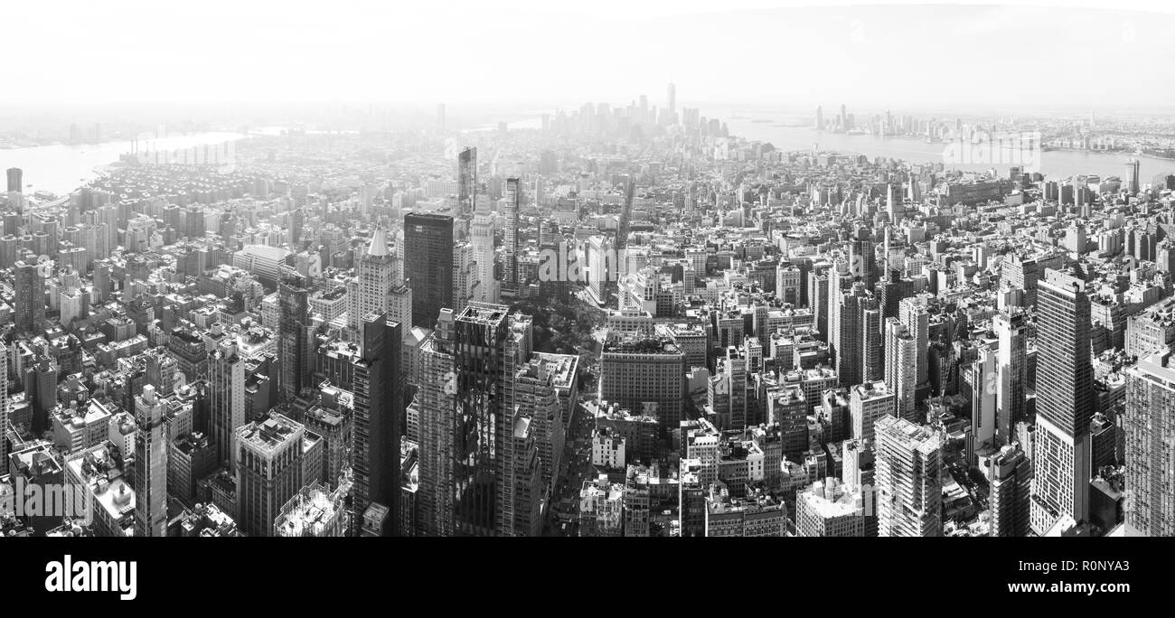 El sur vista desde el Empire State Building en Manhattan, Ciudad de Nueva York, Estados Unidos de América. Nosotros, EE.UU. Foto de stock