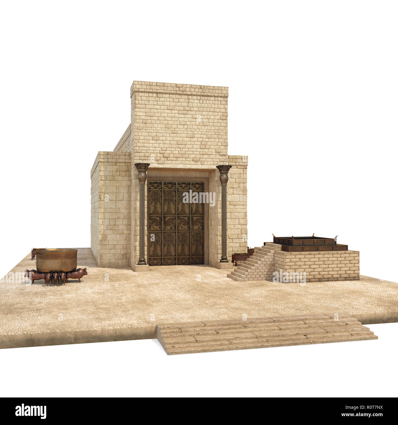 Templo de Salomón en blanco. Ilustración 3D Fotografía de stock - Alamy