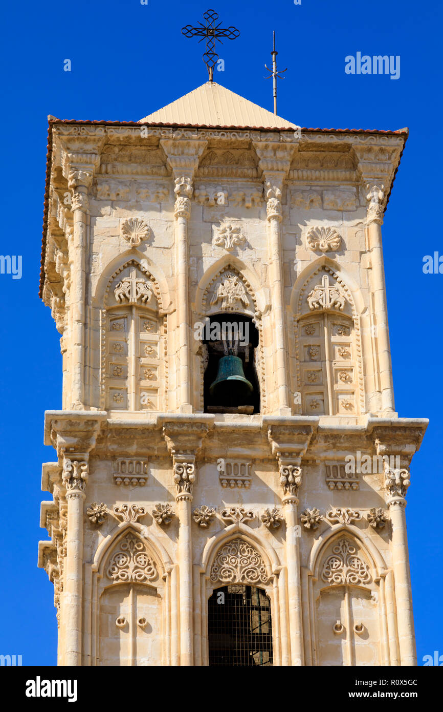 El campanario de la iglesia San Lázaro, Larnaca, Chipre, octubre de 2018 Foto de stock