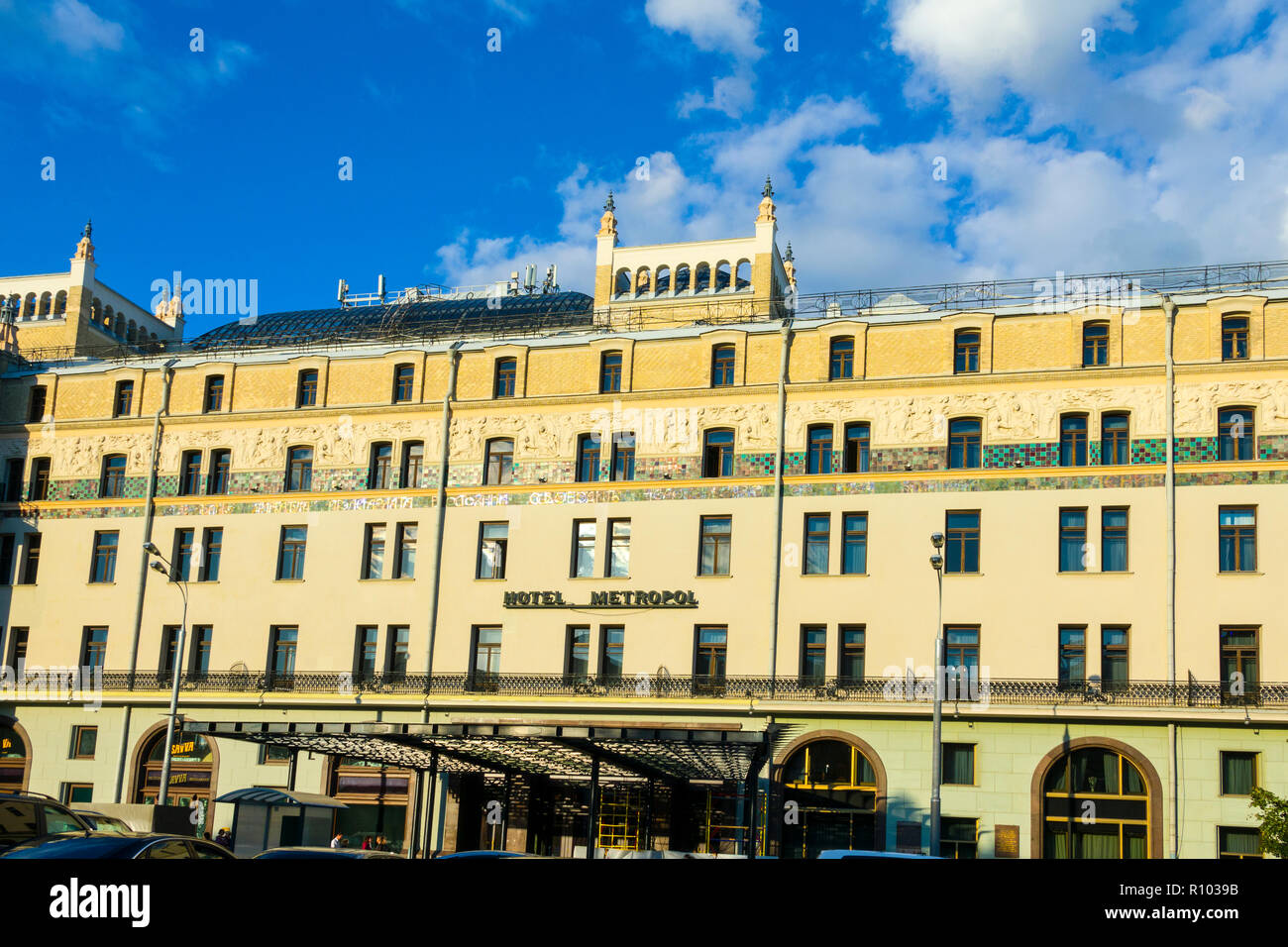 El Hotel Metropol Moscow ruso Moskva ciudad capital nacional de Rusia Foto de stock