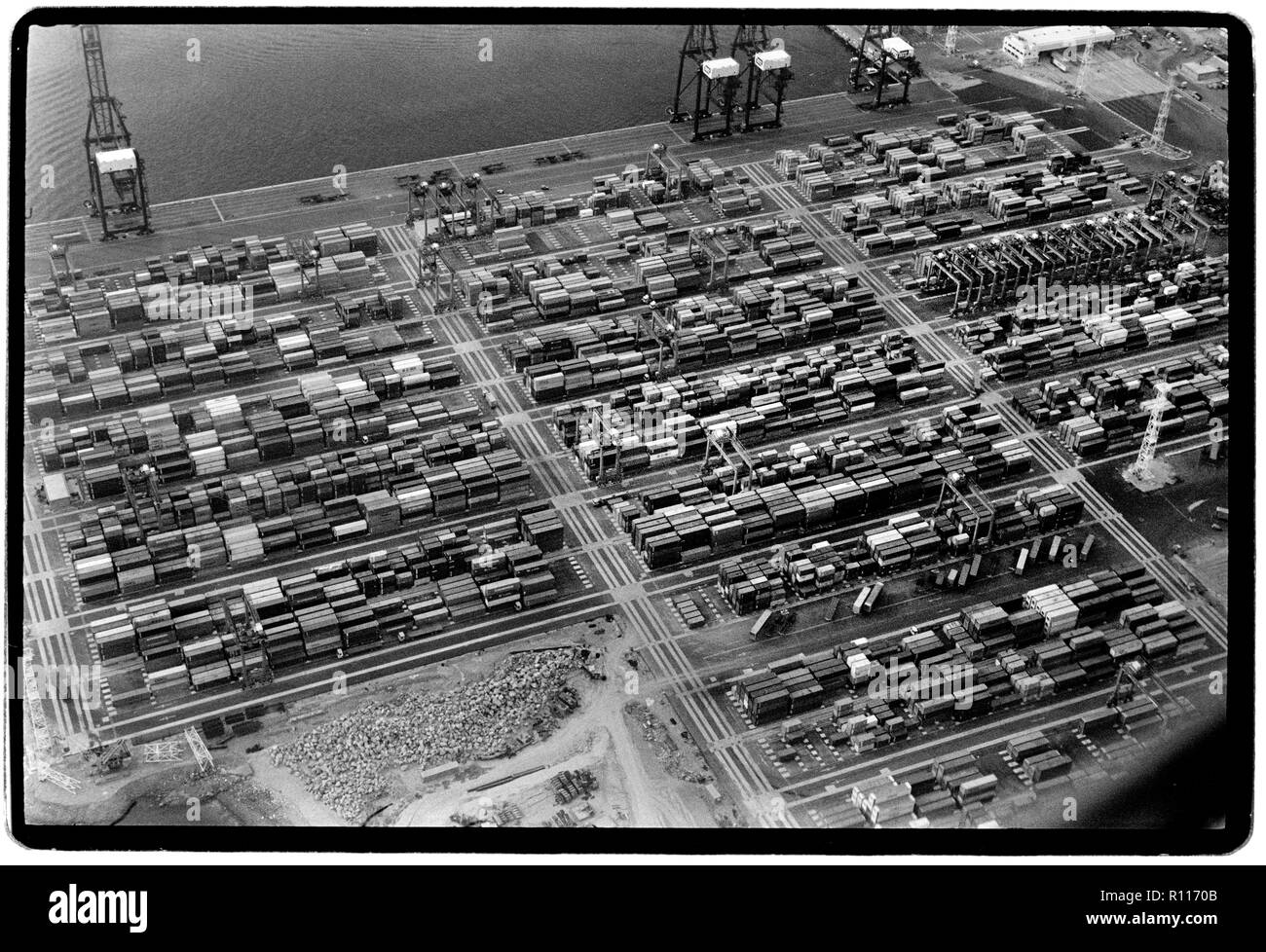 Hong Kong 1989. Las capturas realizadas en 2018 aterrizó en el aeropuerto de Kai Tak en 1989 Foto de stock