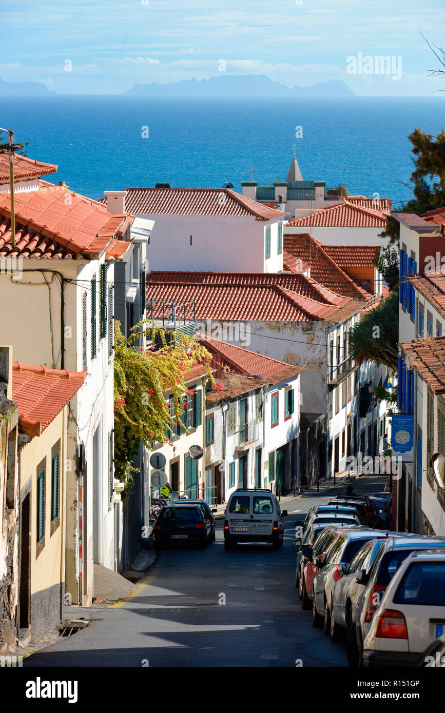 Gasse, calcado de Pico, Oberstadt, Funchal, Madeira, Portugal Foto de stock