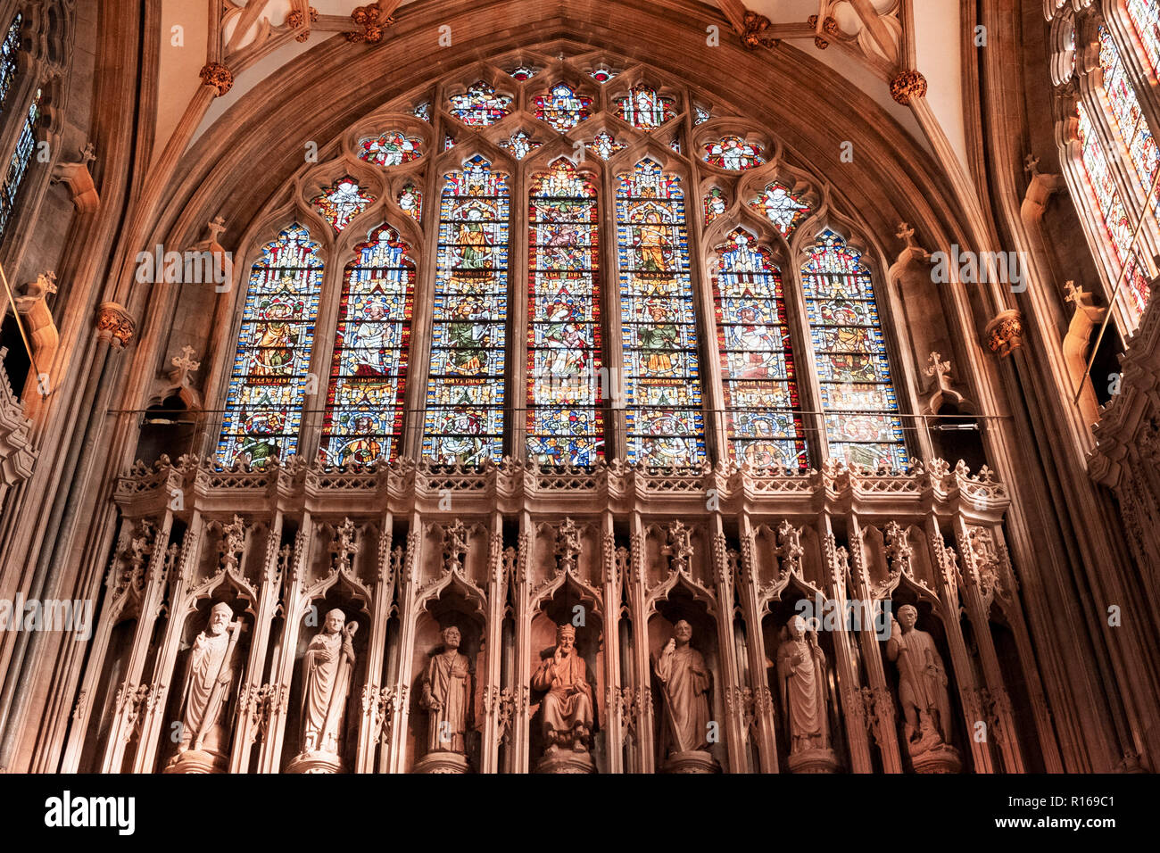 La Catedral de Wells, Somerset, Inglaterra, 2018 Foto de stock