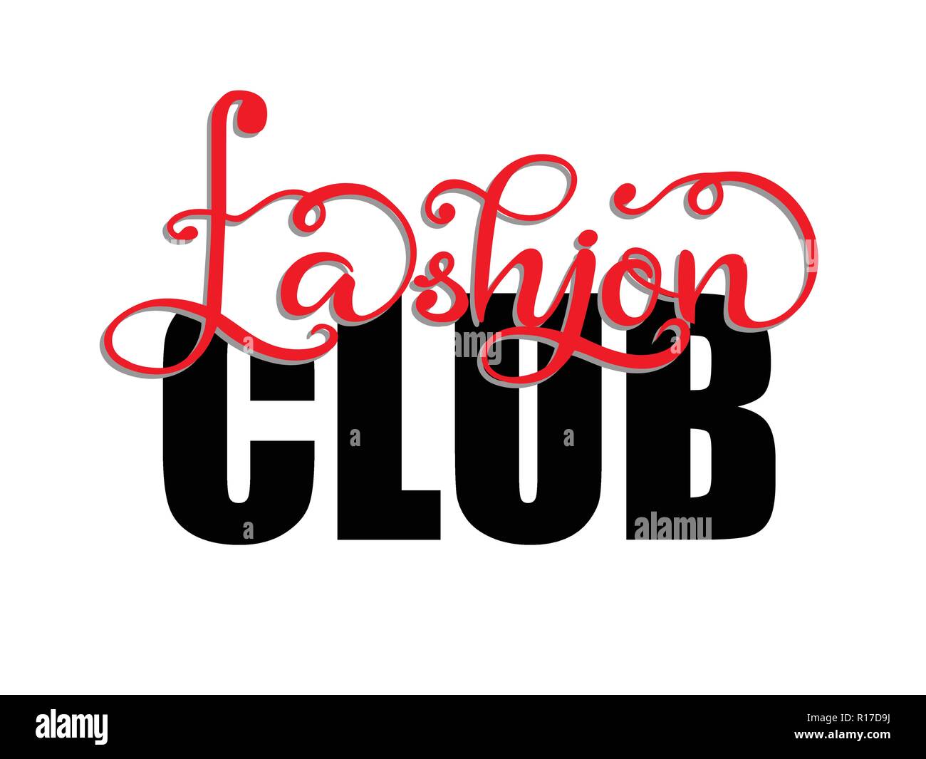Cute Fashion Club Typography eslogan para Tshirt, banner, logo, póster, sastre, diseñador