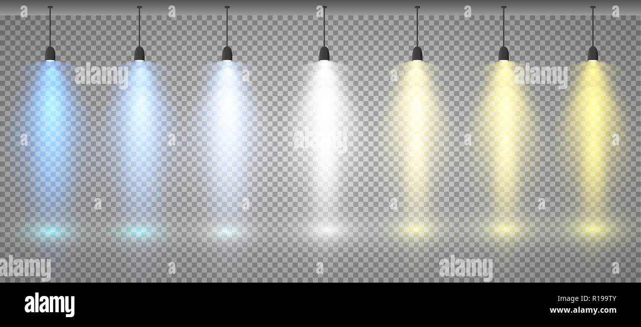 Focos de vectores. Escena. Efectos de luz luces de 10 EPS Imagen Vector de  stock - Alamy