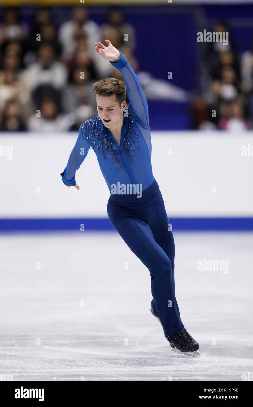 Alexander Johnson (Estados Unidos), 9 de noviembre de 2018 - Patinaje  Artístico : ISU Grand Prix de patinaje sobre hielo 2018 NHK Trophy, hombre  de programa corto en el centro de deportes,