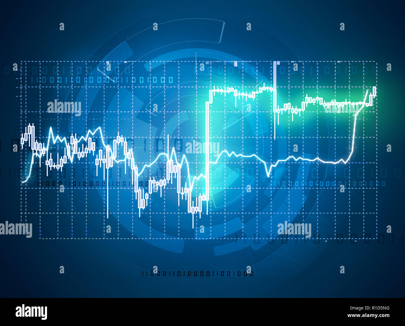 Las inversiones bursátiles bull Foto de stock