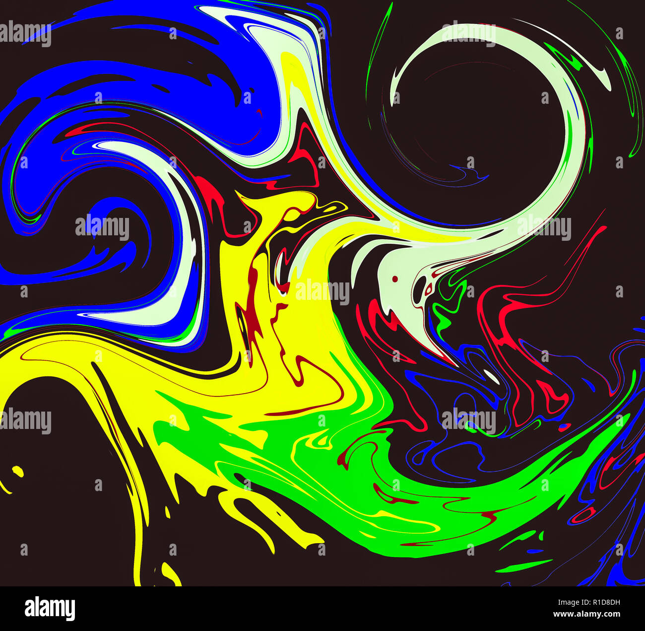 Arte digital abstracto - coloridos remolinos Foto de stock