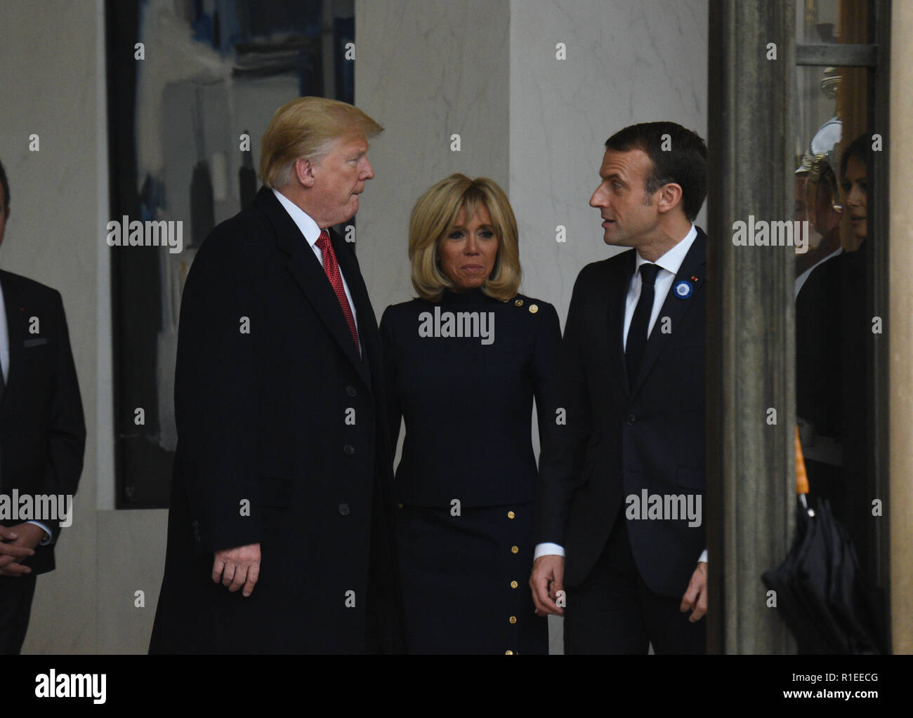 Noviembre 10 2018 Paris Francia El Presidente De Eeuu Donald Trump Y La Primera Dama Melania