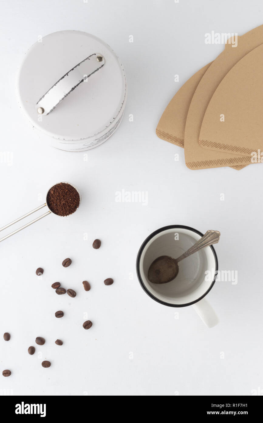 Minimalistische Kaffeeszene Foto de stock