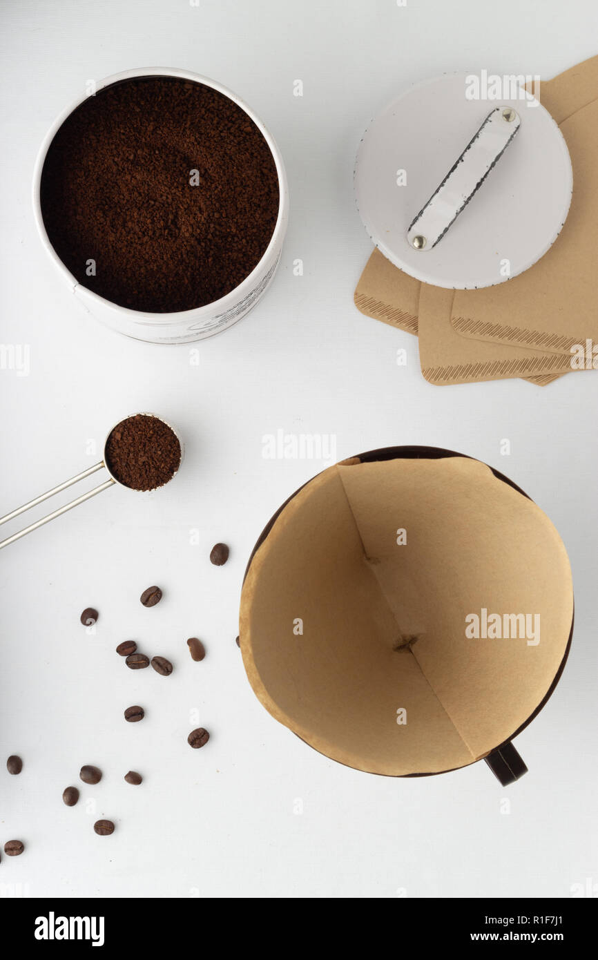 Minimalistische Kaffeeszene Foto de stock