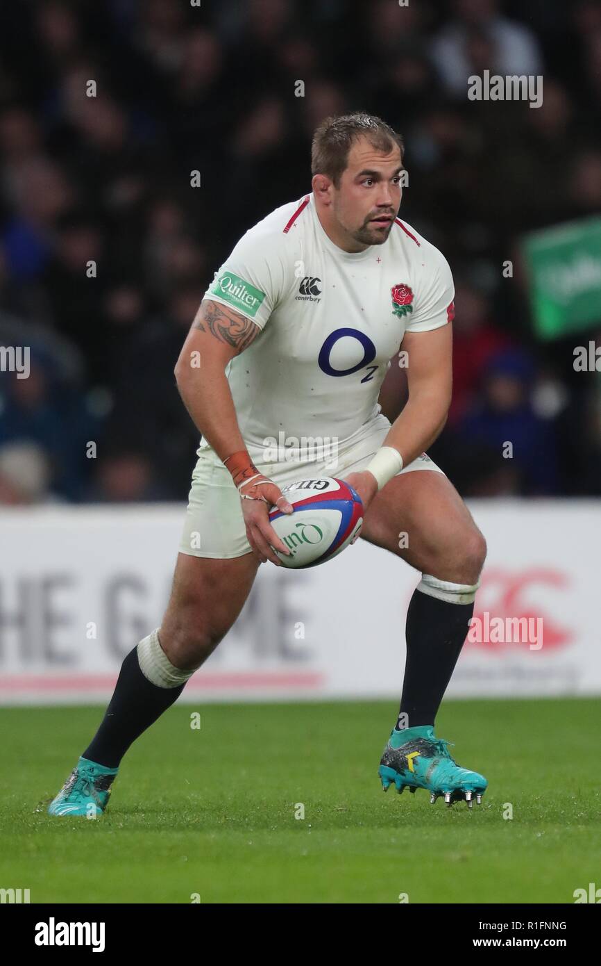 Ben Moon Inglaterra & Exeter Chiefs Inglaterra V Nueva Zelandia, Autumn Internationals Twickenham, Londres, Inglaterra, 10 de noviembre de 2018 Créditos: Allstar Picture Library/Alamy Live News Foto de stock