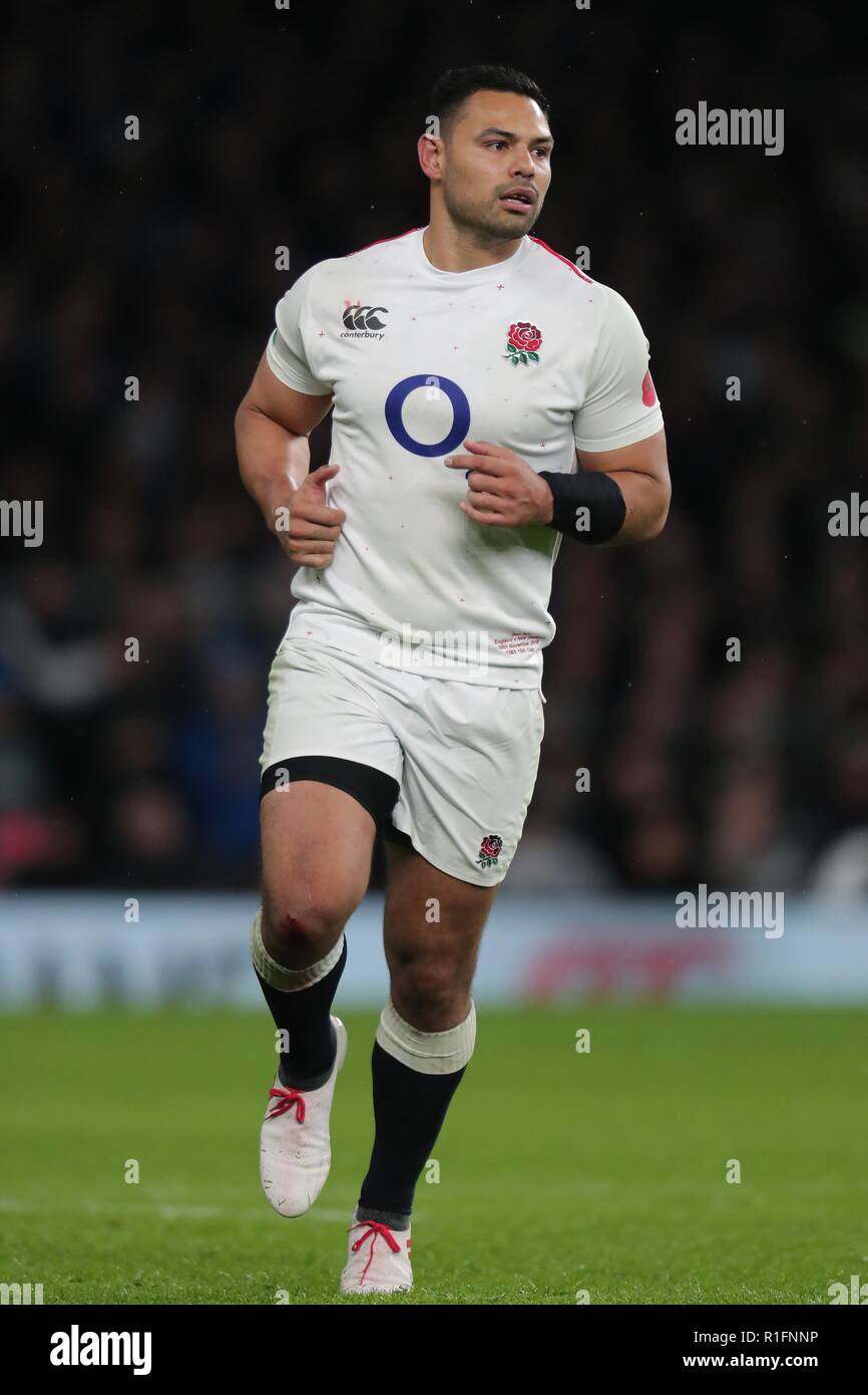 Ben Te'o Inglaterra & Worcester Warriors de Inglaterra V Nueva Zelandia, Autumn Internationals Twickenham, Londres, Inglaterra, 10 de noviembre de 2018 Créditos: Allstar Picture Library/Alamy Live News Foto de stock