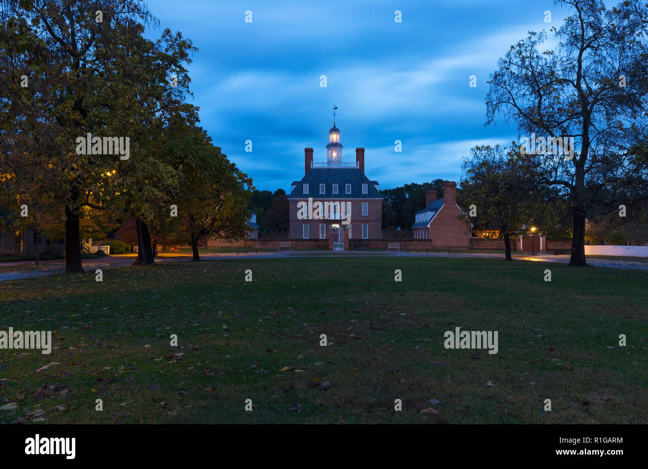 Palacio de los gobernadores Colonial Williamsburg, Virginia Foto de stock