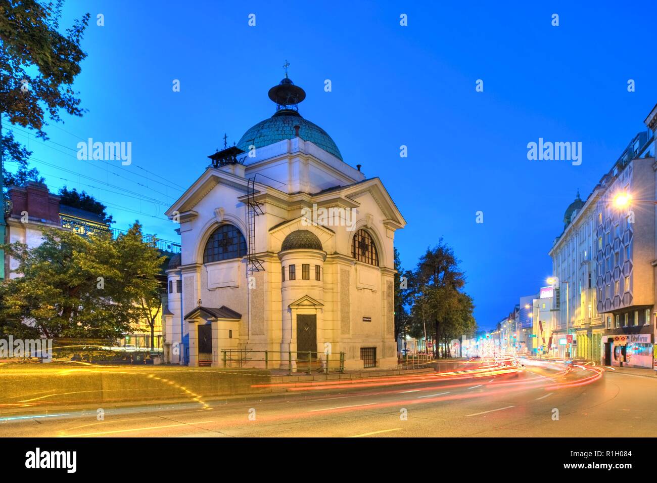 Wien, Gürtel, Linienkapelle von Otto Wagner - Viena, Capilla por Otto Wagner Foto de stock