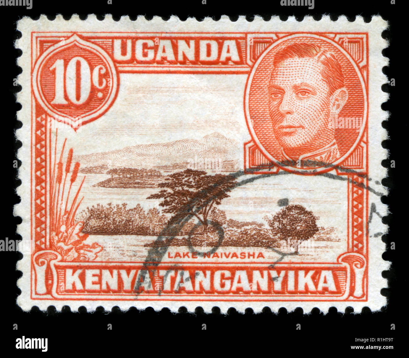 Sellos de British East Africa (Kenya, Uganda, Tanganika) en el King George VI serie Foto de stock