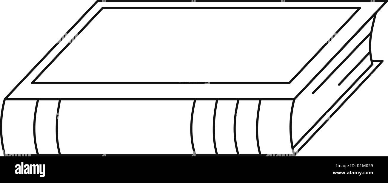 Icono de libro cerrado. Ilustración de esquema de libro cerrado icono