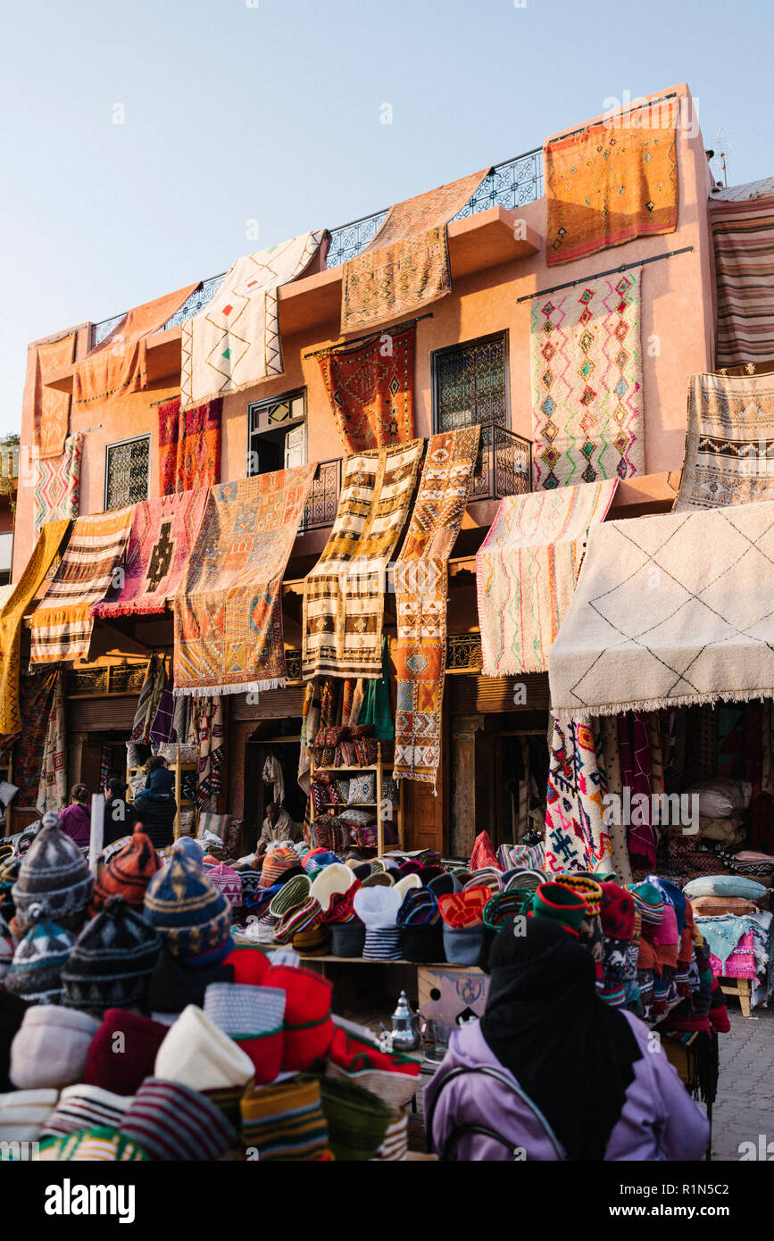Zoco de Marrakech Foto de stock