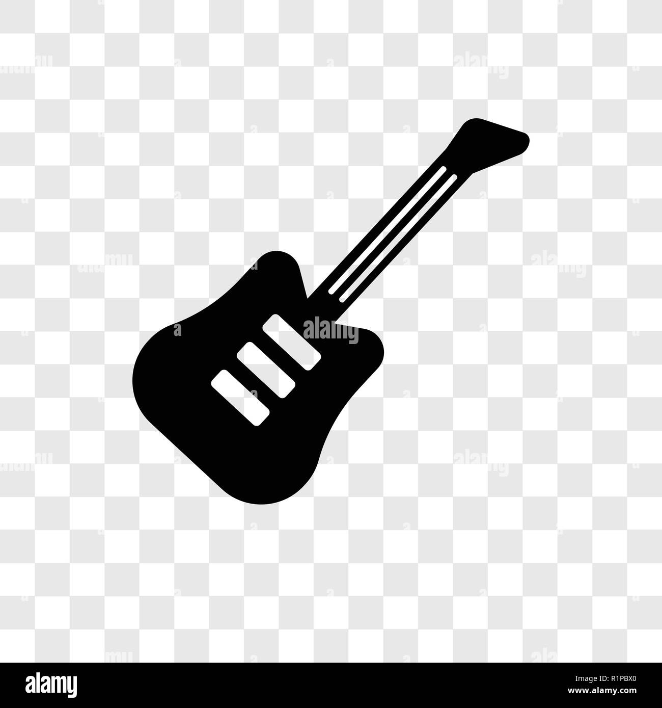 Icono de vector de guitarra aislado sobre fondo transparente, Guitarra  transparencia concepto logotipo Imagen Vector de stock - Alamy