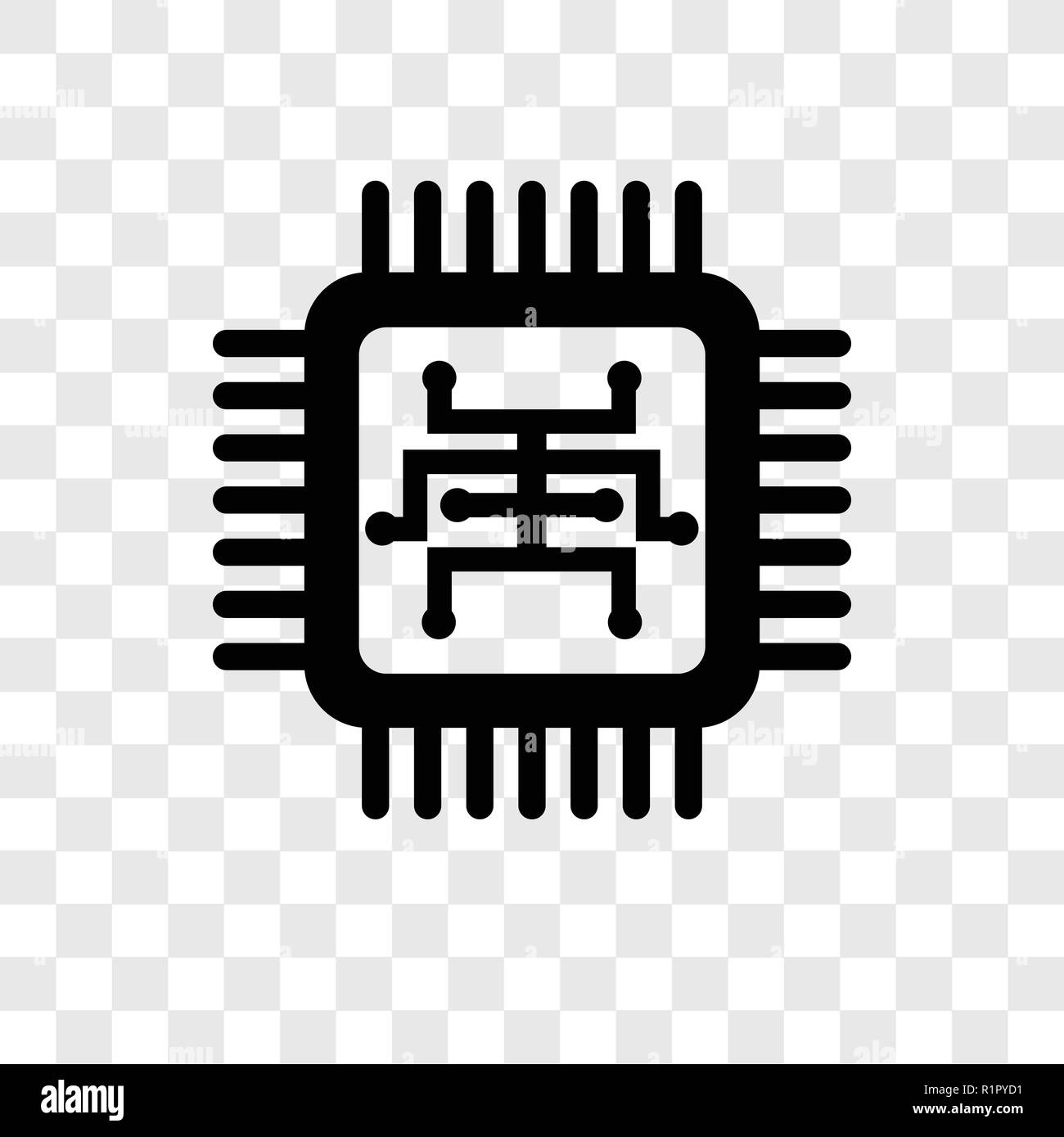 Icono de vector chip aislado sobre fondo transparente, Chip transparencia  concepto logotipo Imagen Vector de stock - Alamy